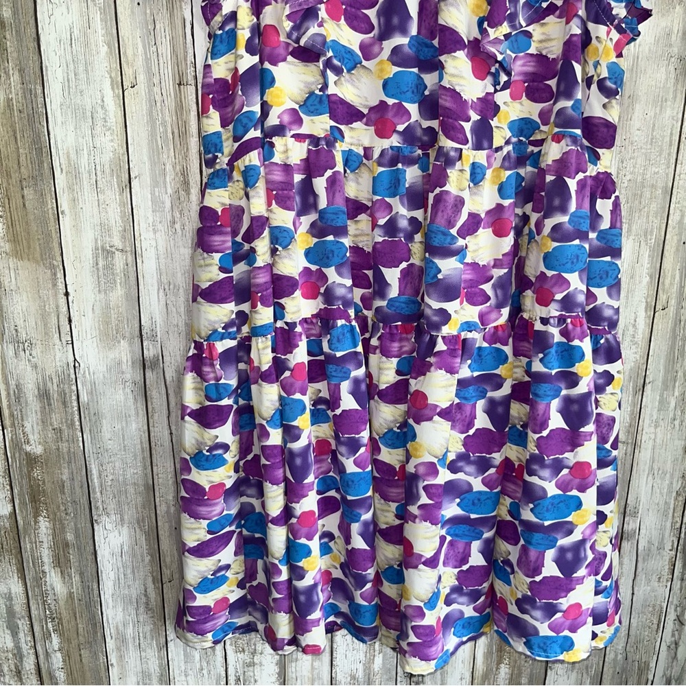 Entro Work It All Out Purple Dot Dress - Picture 4 of 6